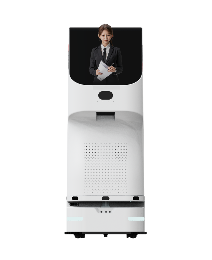Medium-free holographic AIGC navigation robot